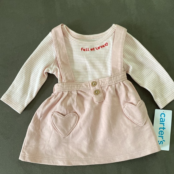 Pink & white top with pink jumper - Picture 5 of 6